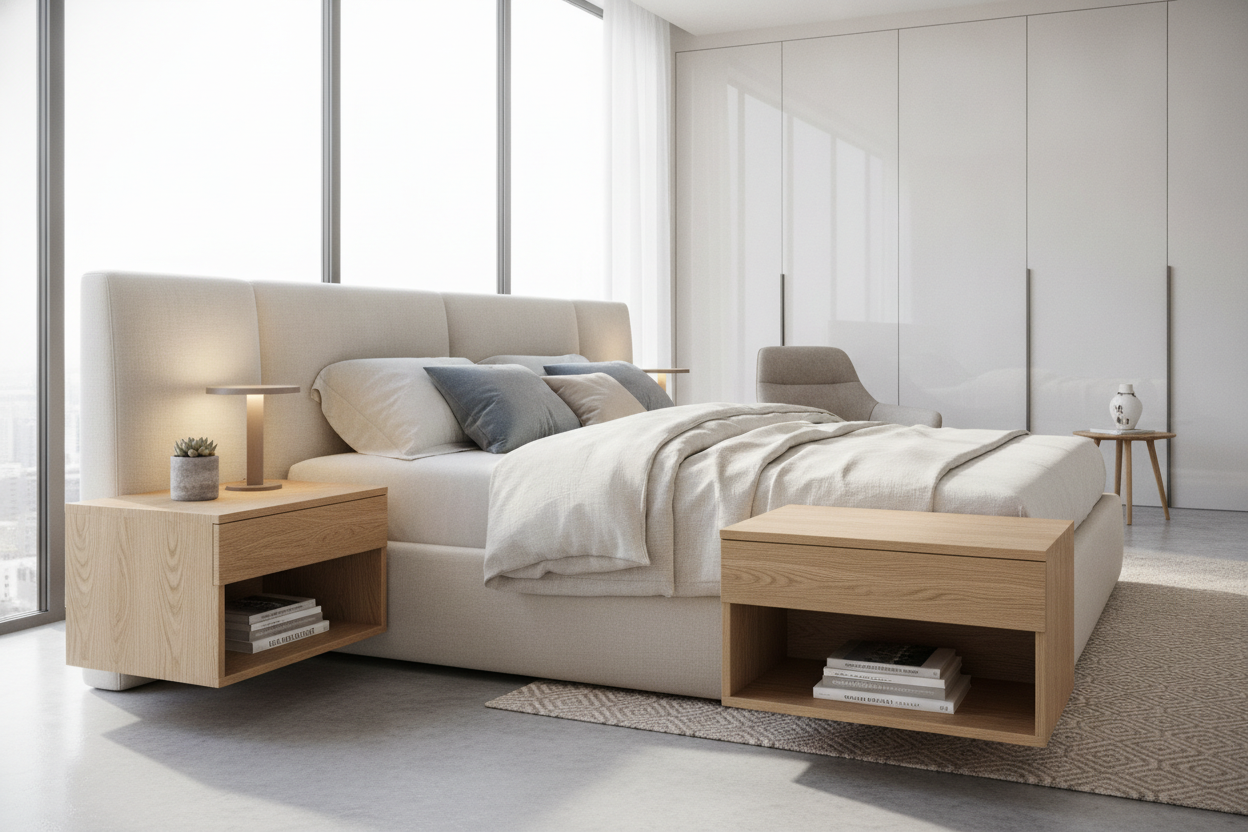 Stop Stacking Books on the Floor: Buy Nightstands With Shelf Space