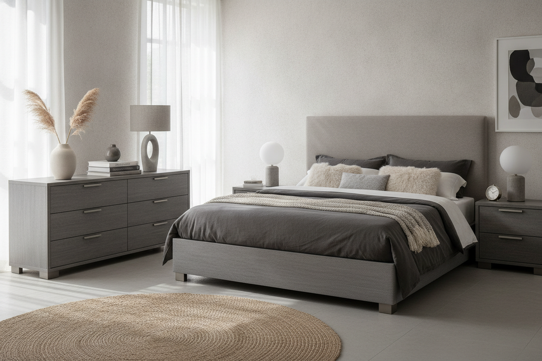 How to Buy a Grey Dresser and Nightstands Without Looking Basic