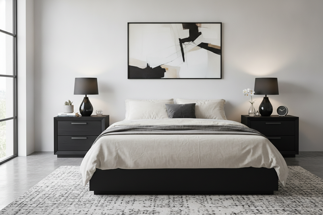 Why I Swapped Pale Wood for a Black Nightstands Set of 2