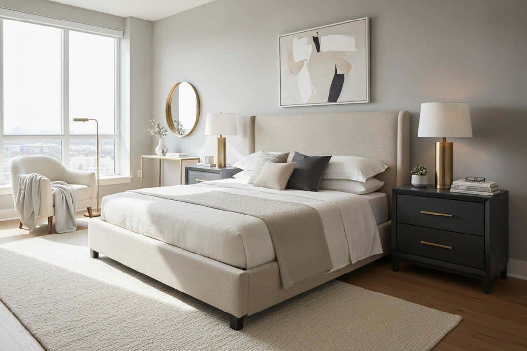 I Swore Off Neutrals, Then Bought a Set of 2 Grey Nightstands