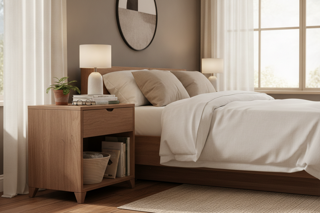 Your Books Need Breathing Room: Try a Nightstand With Shelf