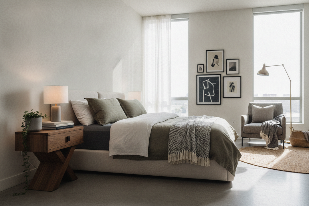 Stop Forcing Symmetry: How to Style a Bedroom With One Nightstand