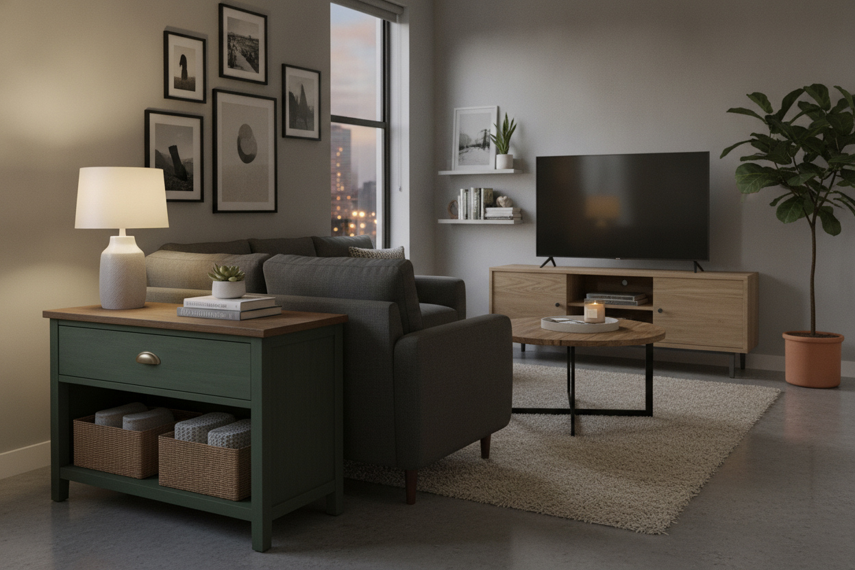 Yes, I Use a Nightstand for Living Room Storage (Here's Why)