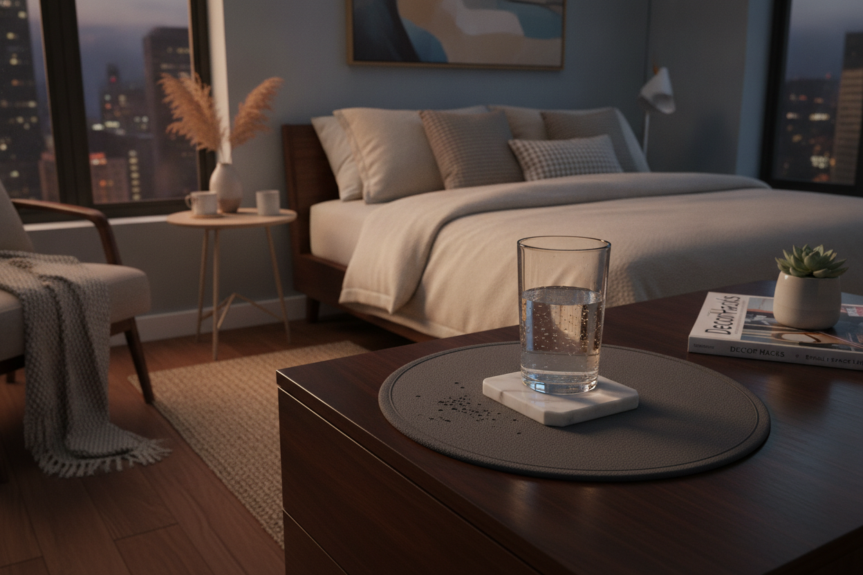 Your Water Glass Is Ruining the Wood: Why I Use a Nightstand Mat