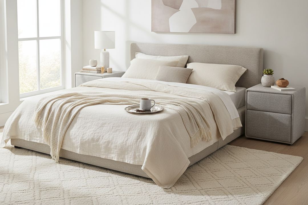I Drink Coffee in Bed: Is a Linen Nightstand a Terrible Idea?