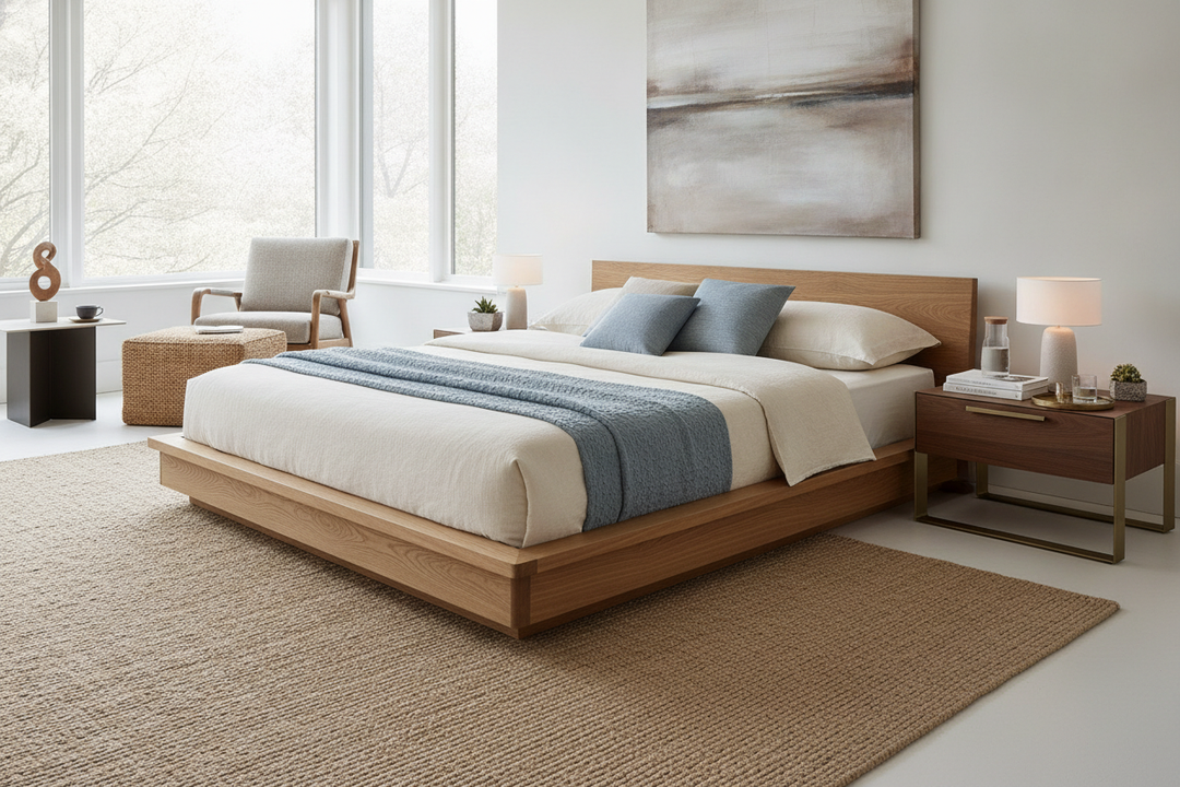Stop Reaching Up: How to Pick a Nightstand for Low Platform Bed