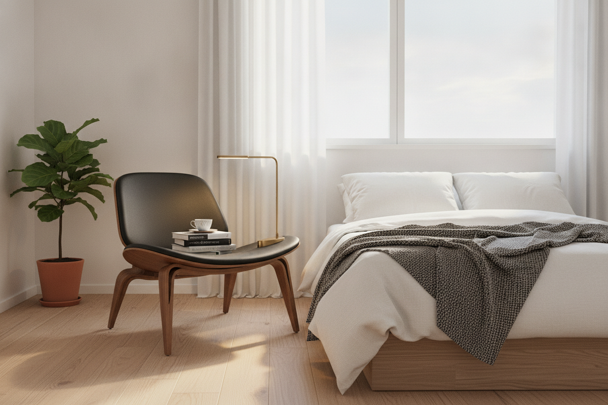 I Tried Using a Chair as Nightstand (And It Cured My Clutter)