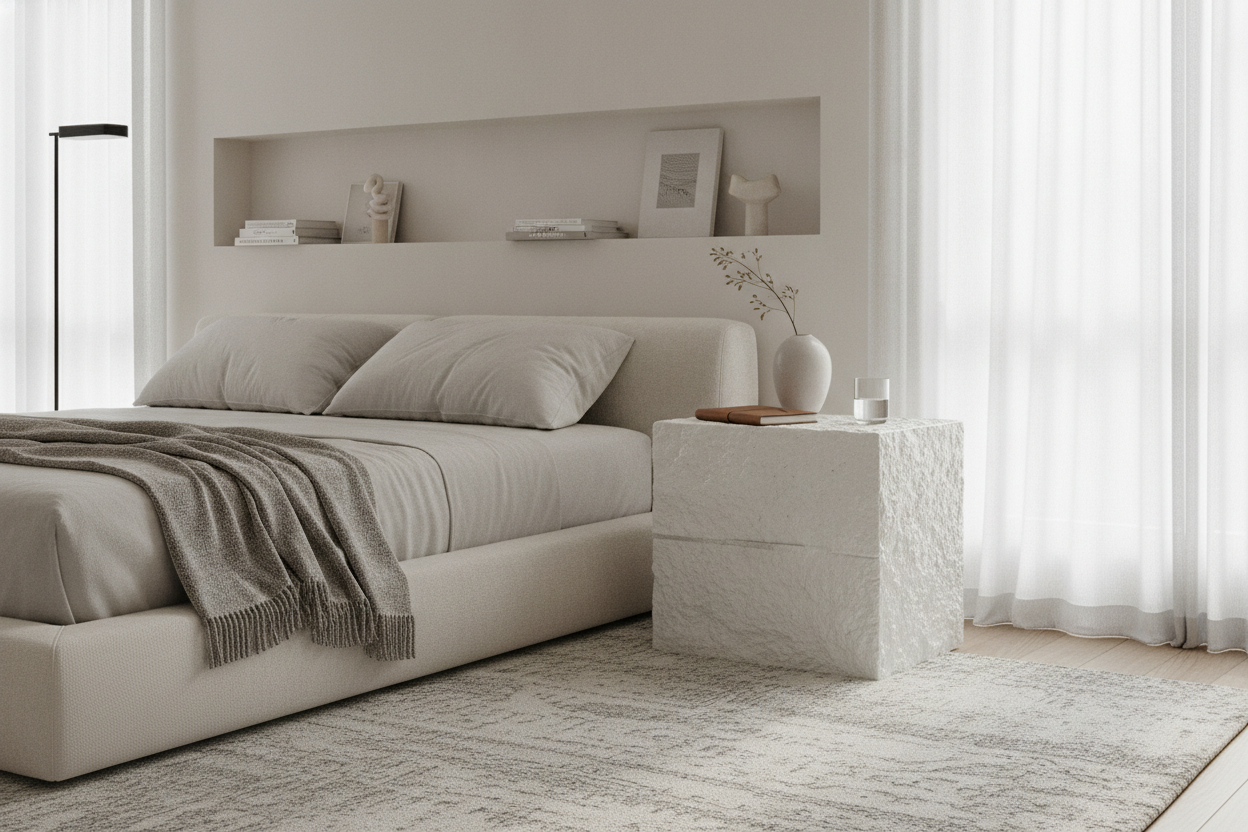 Your Flat Bedroom Needs a Textured Nightstand (Not More Pillows)