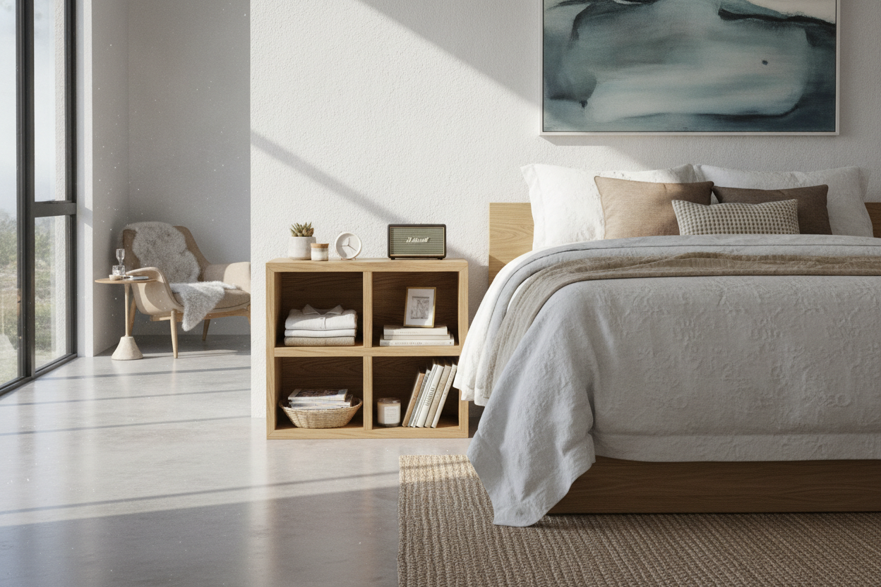 Why I Replaced My Black Hole Drawers With a Cubby Nightstand