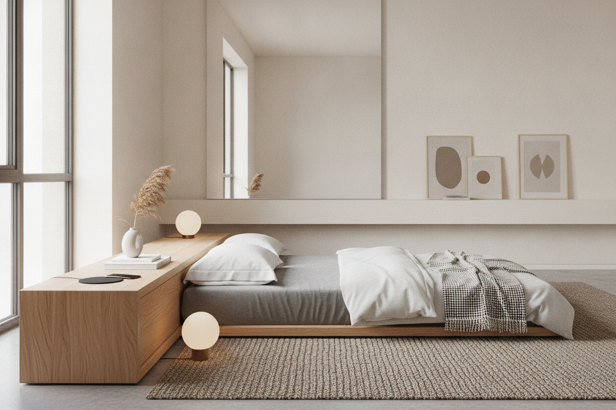 The Awkward Reach: Finding a Nightstand for Bed on Floor Setups