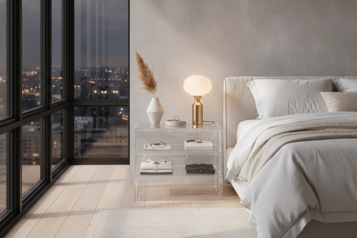 Is a Clear Nightstand With Drawers Actually a Terrible Idea?