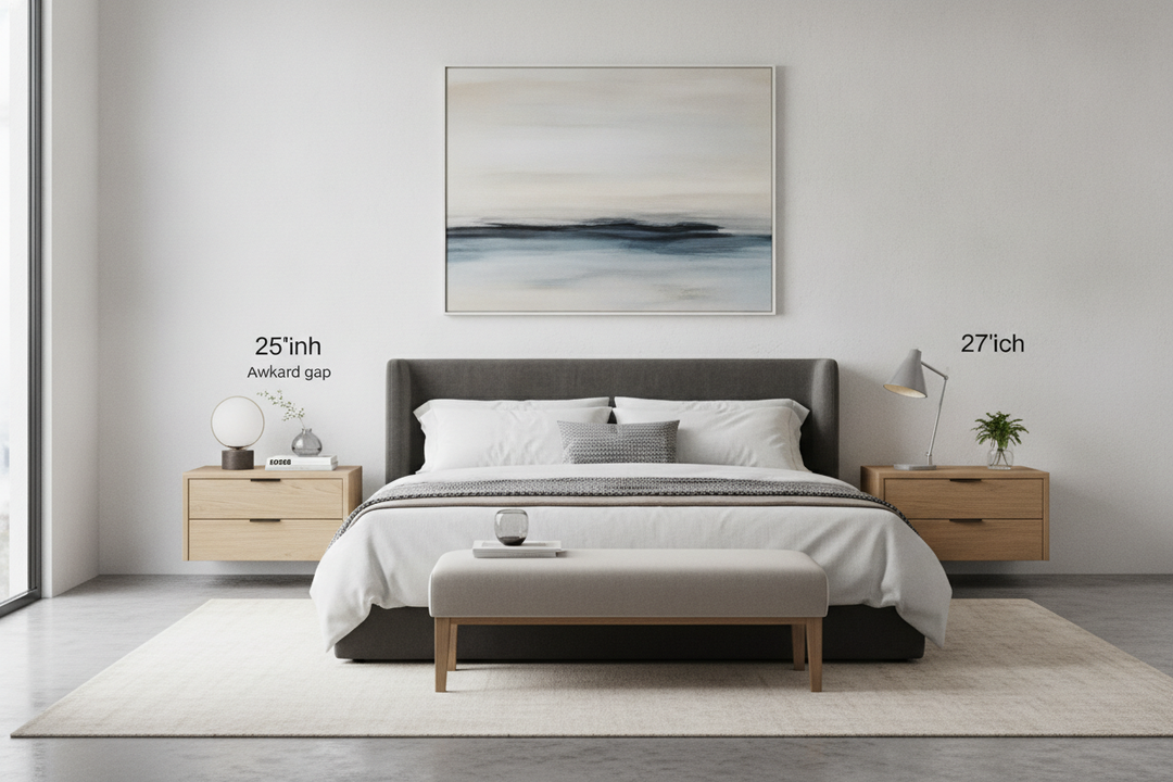 The Awkward Mattress Gap: Why You Need a 27 Inch Tall Nightstand
