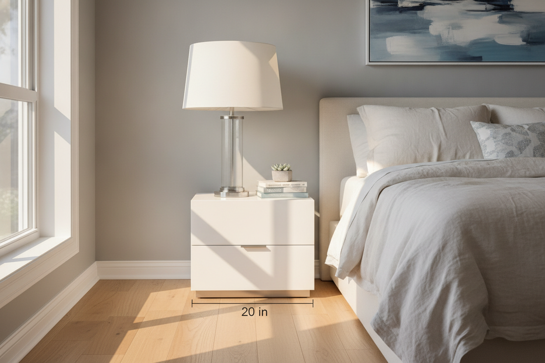 Your Lamp Is Too Big for Your Table (Why You Need a Nightstand 20 Wide)