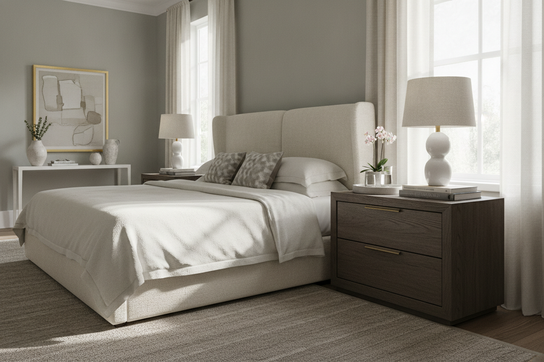 Why I Put a Massive 35 Inch Nightstand Next to My King Bed