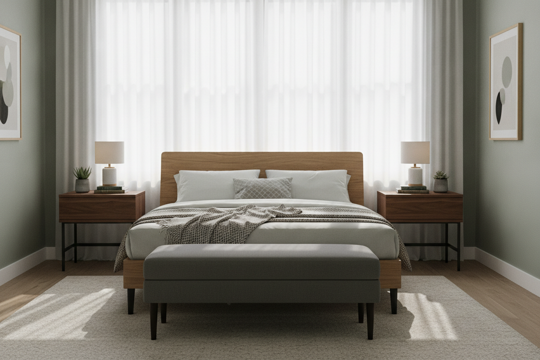 Your Queen Bed Needs a Bedside Table 18 Inches Wide