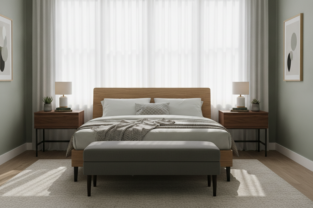 Your Queen Bed Needs a Bedside Table 18 Inches Wide