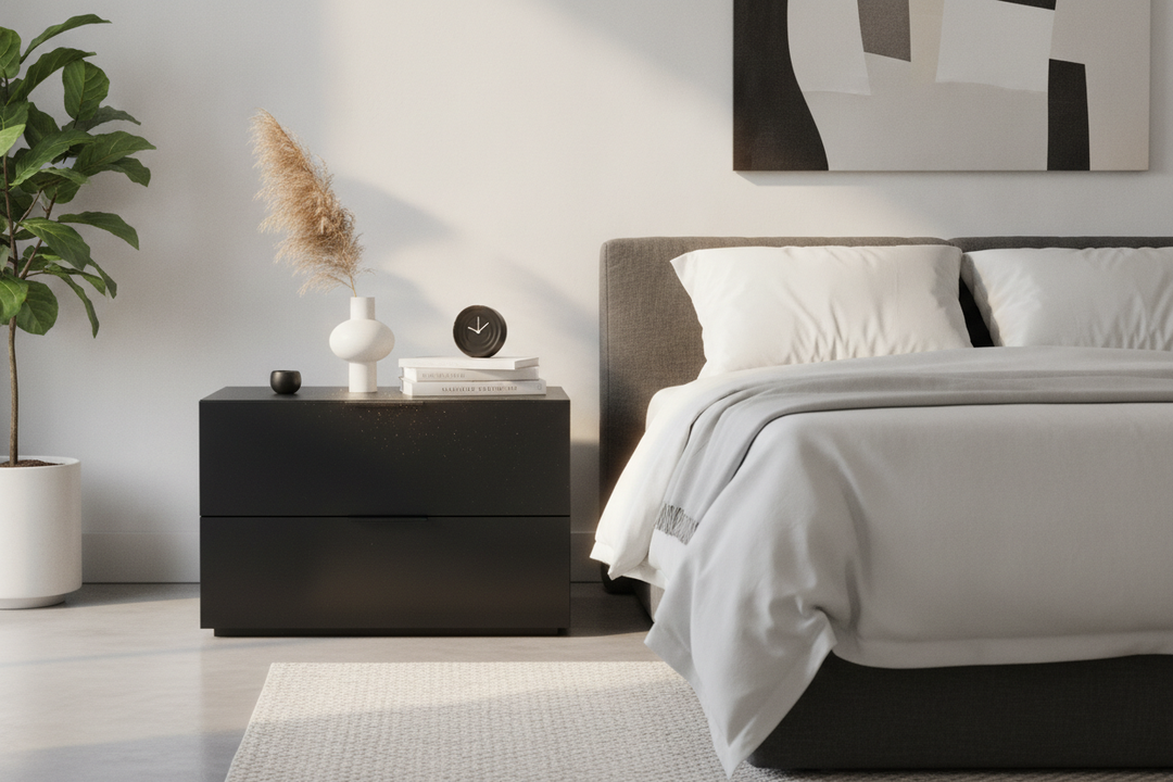 Is a Modern Black Nightstand Actually a Dust Nightmare?