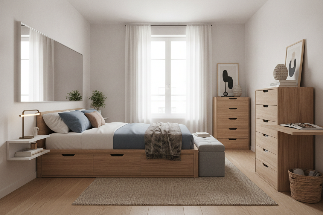 My 3 Rules for Buying Furniture for Small Bedroom Layouts