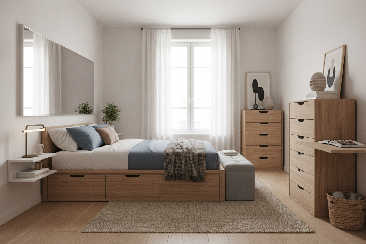 My 3 Rules for Buying Furniture for Small Bedroom Layouts