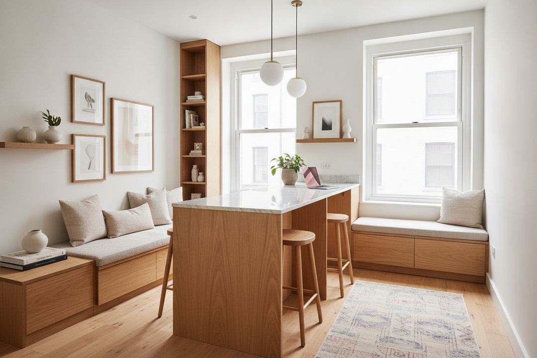 Why I Use Kitchen Islands as Furniture in Small Room Setups