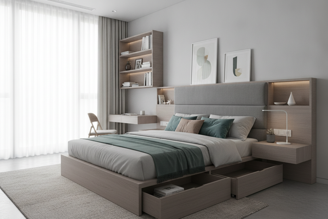 Ditch the Nightstand: Small Bedroom Space Saving Furniture That Works
