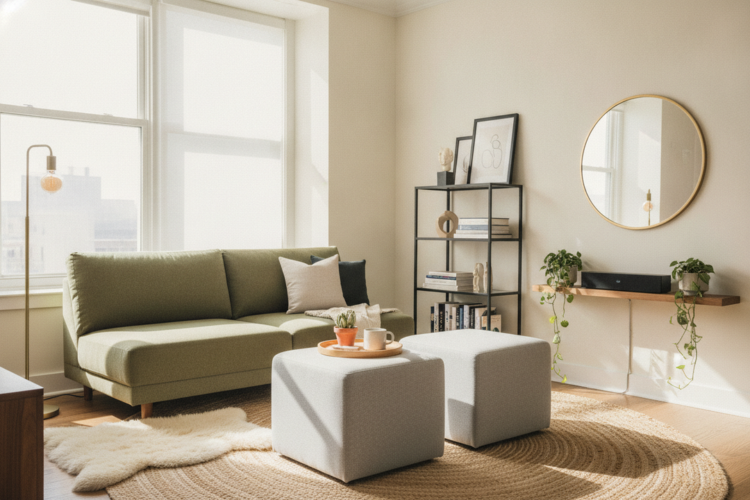 Stop Trying to Decorate Small Living Room Apartment Spaces Like a House