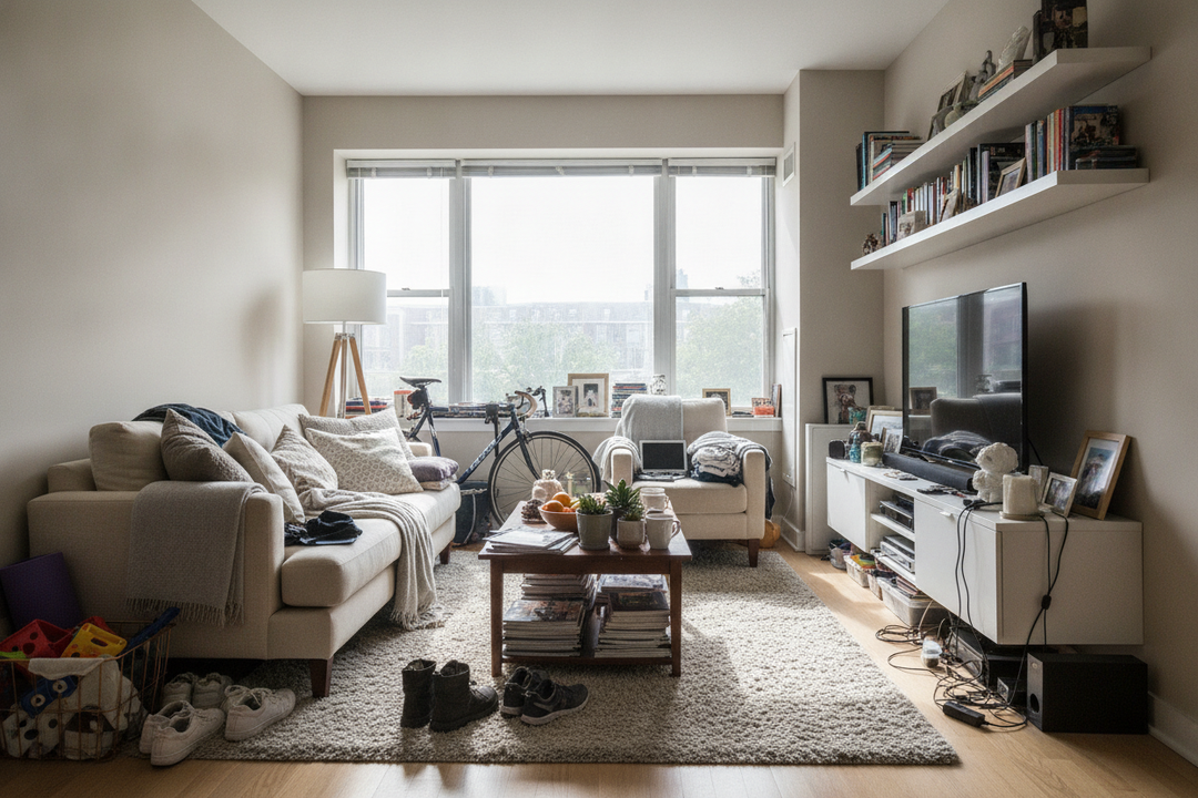 Why Your Living Room Design for Small Space Feels So Cluttered