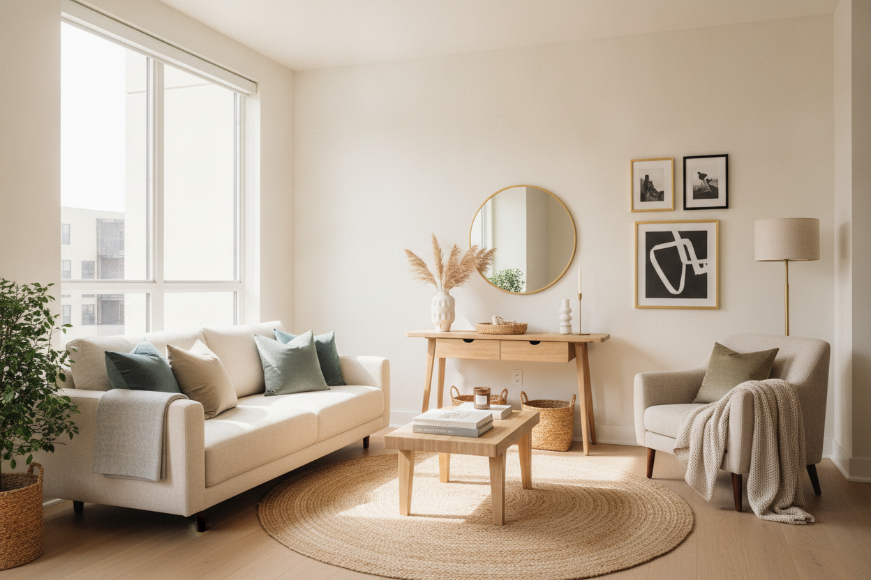 No Foyer? How to Decorate Small Living Space Layouts