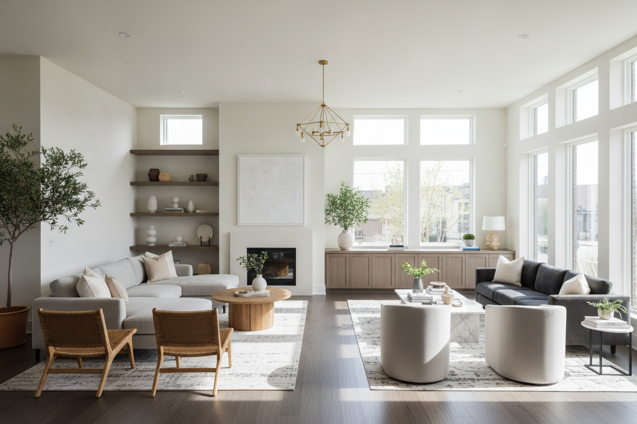 The 'Dead Center' Problem With Every Square Living Room Layout