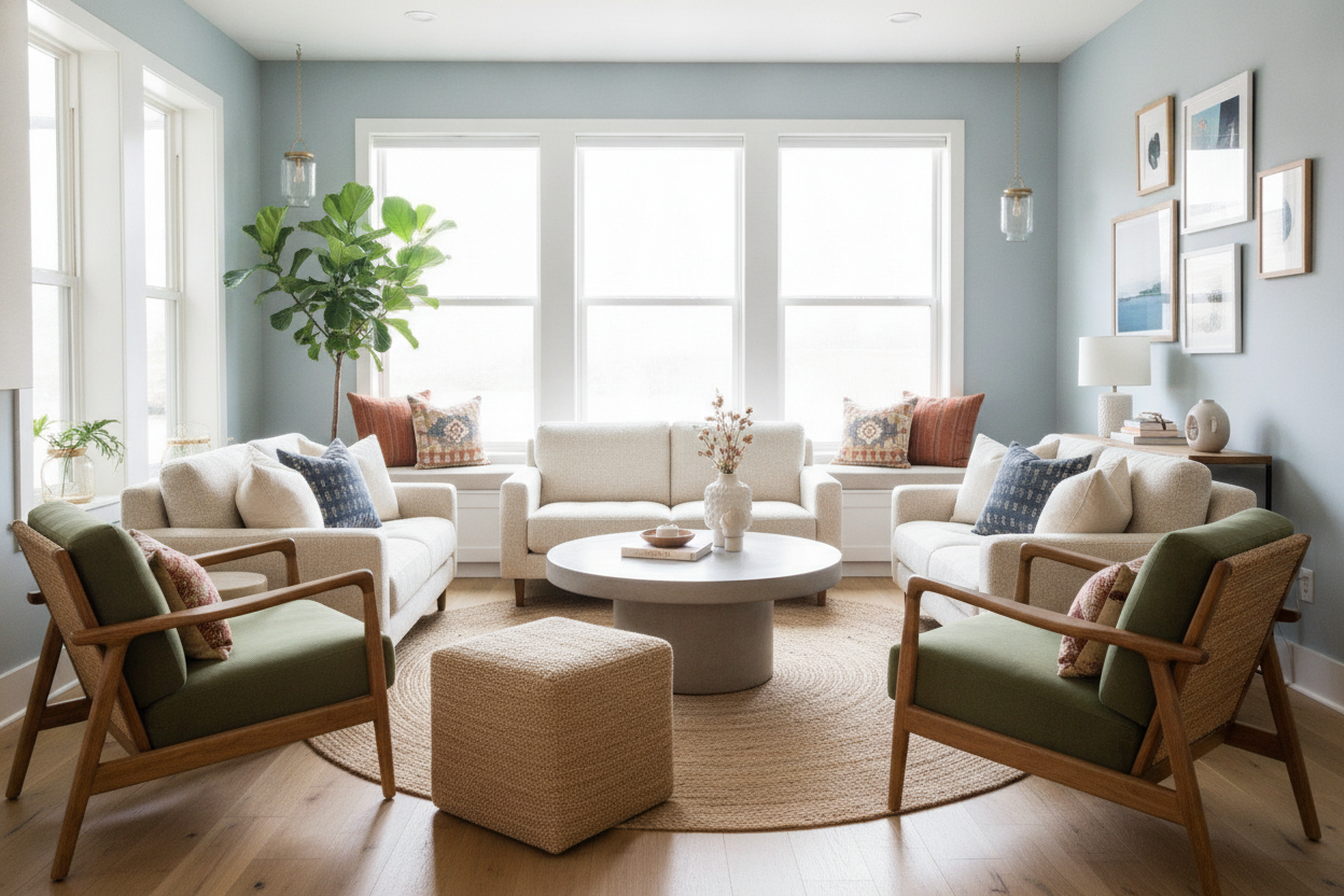 Stop Dragging in Dining Chairs for Extra Living Room Seating