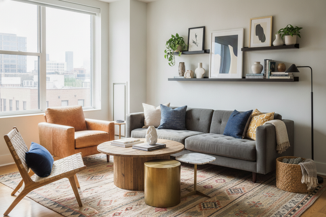 Stop Buying Matching Sets for Your Small Space Living Room