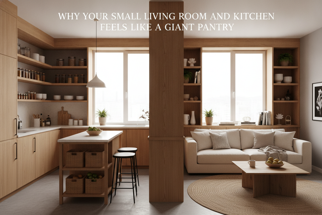 Why Your Small Living Room and Kitchen Feels Like a Giant Pantry