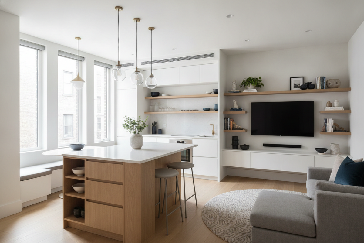 Yes, You Have Room for an Island in Your Small Space Apartment