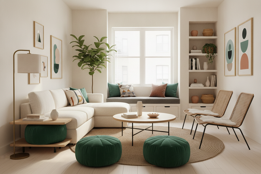 I Banned Bulky Chairs to Maximize Seating in Living Room Spaces