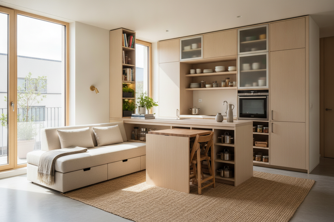 Why My Best Small Living Room Space Saving Ideas Belong in the Kitchen