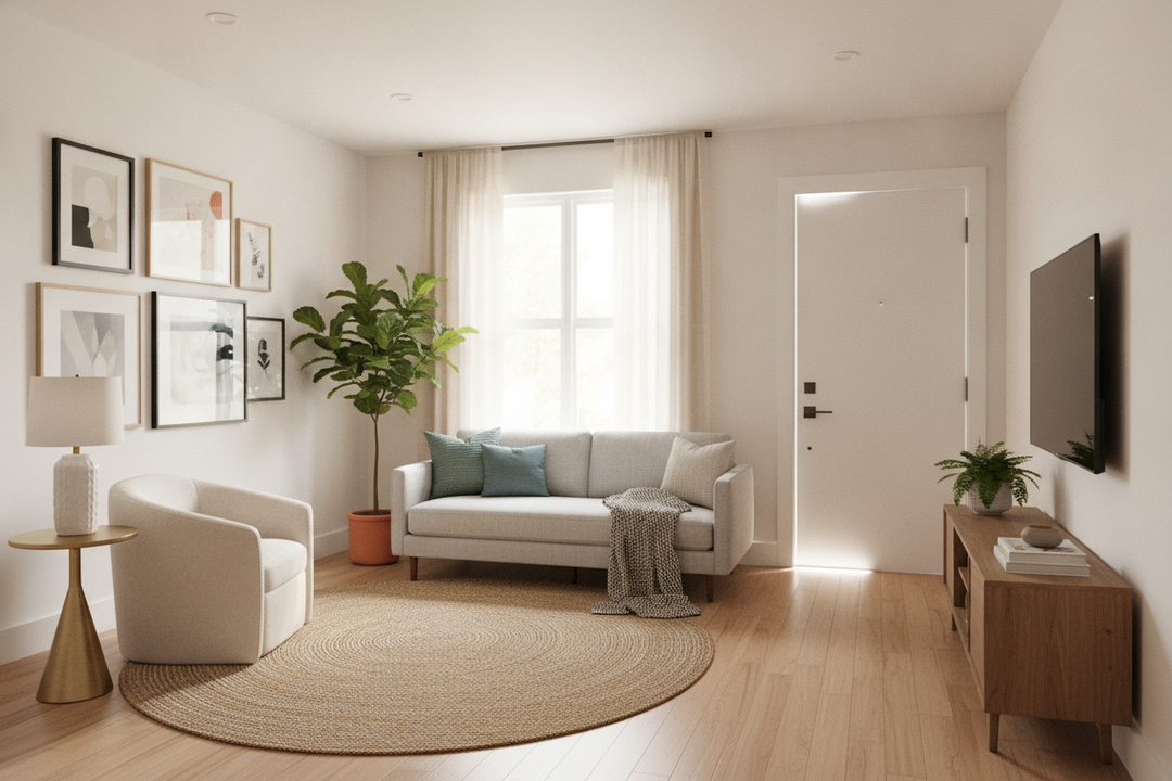 How I Arranged My Small Room With Sofa Without Blocking the Door