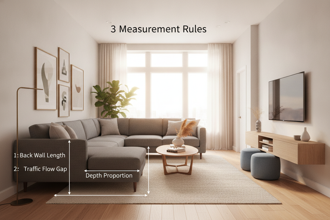 The 3 Measurement Rules for a Narrow Living Room Sectional