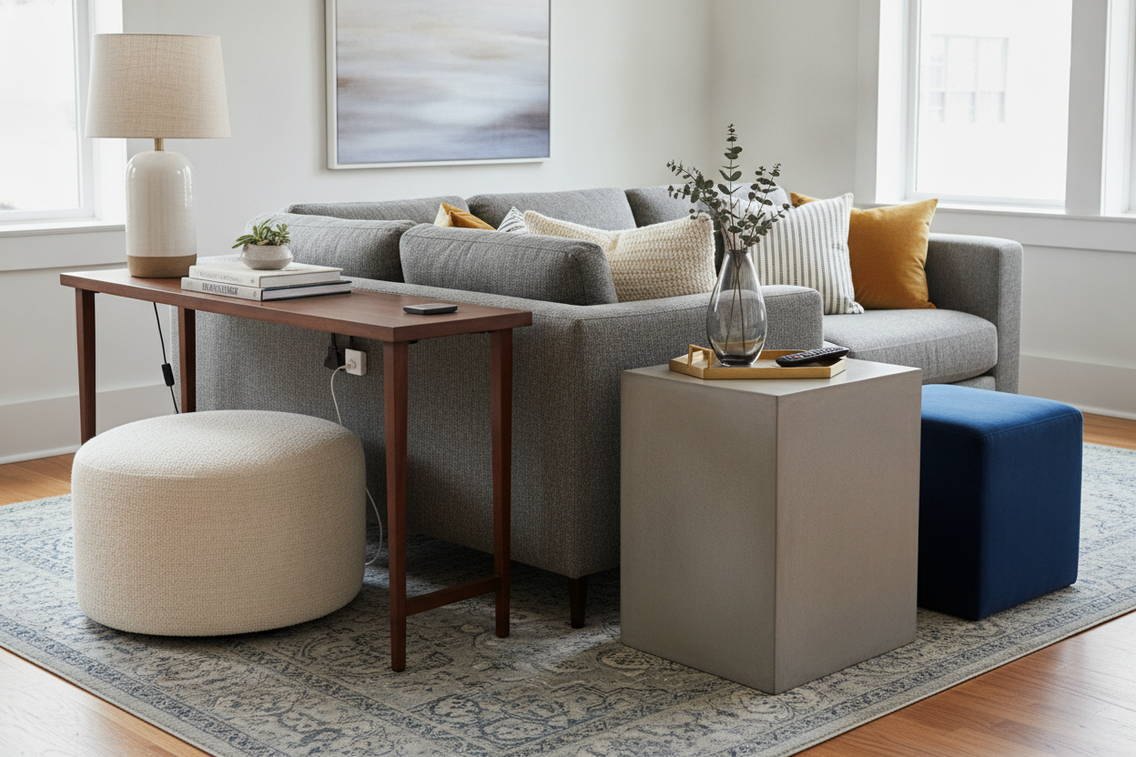 Why I Banished the Traditional End Table Living Room Setup