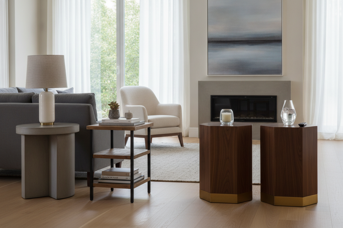 How to Spot the Best End Tables for Living Room in Staged Photos