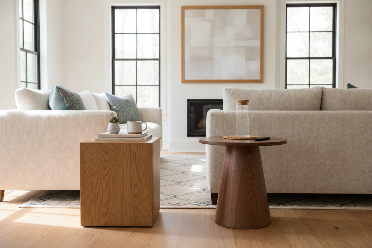 Why I Traded My Flimsy Metal Drink Stands for Wood End Tables