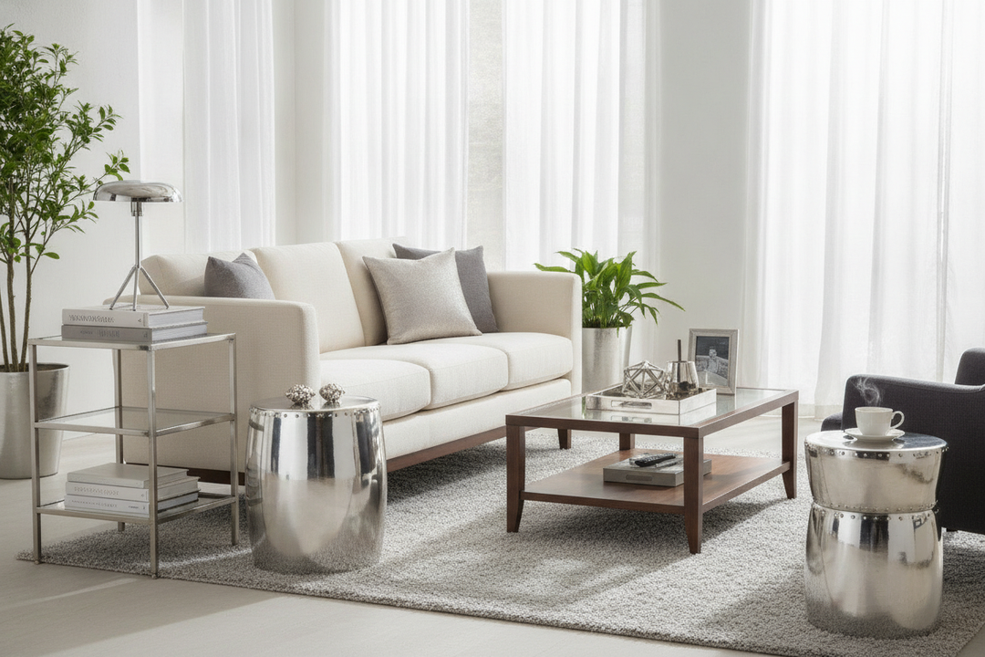 Stop Forcing Brass: Why Your Room Needs a Silver End Table