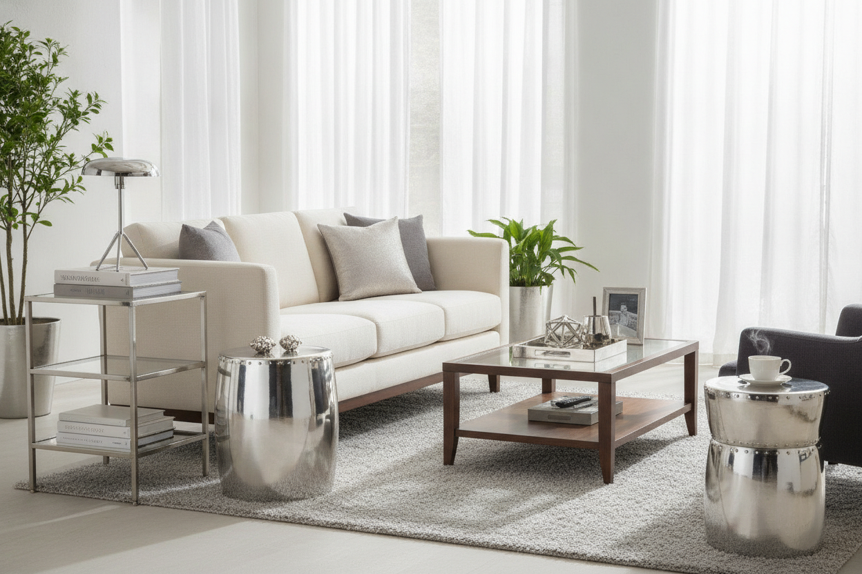 Stop Forcing Brass: Why Your Room Needs a Silver End Table