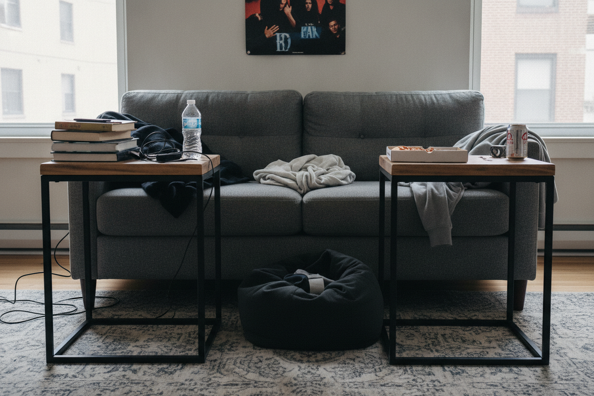 Why Your Metal and Wood End Tables Look Like Dorm Furniture