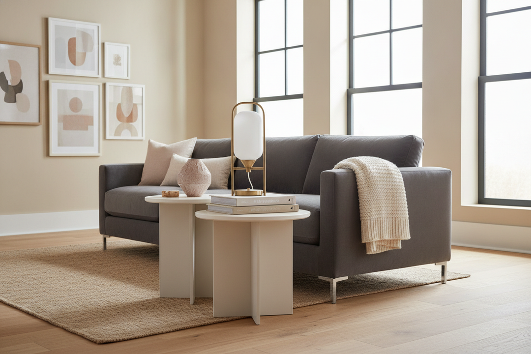 Why I Traded Stark White for Cream Colored End Tables