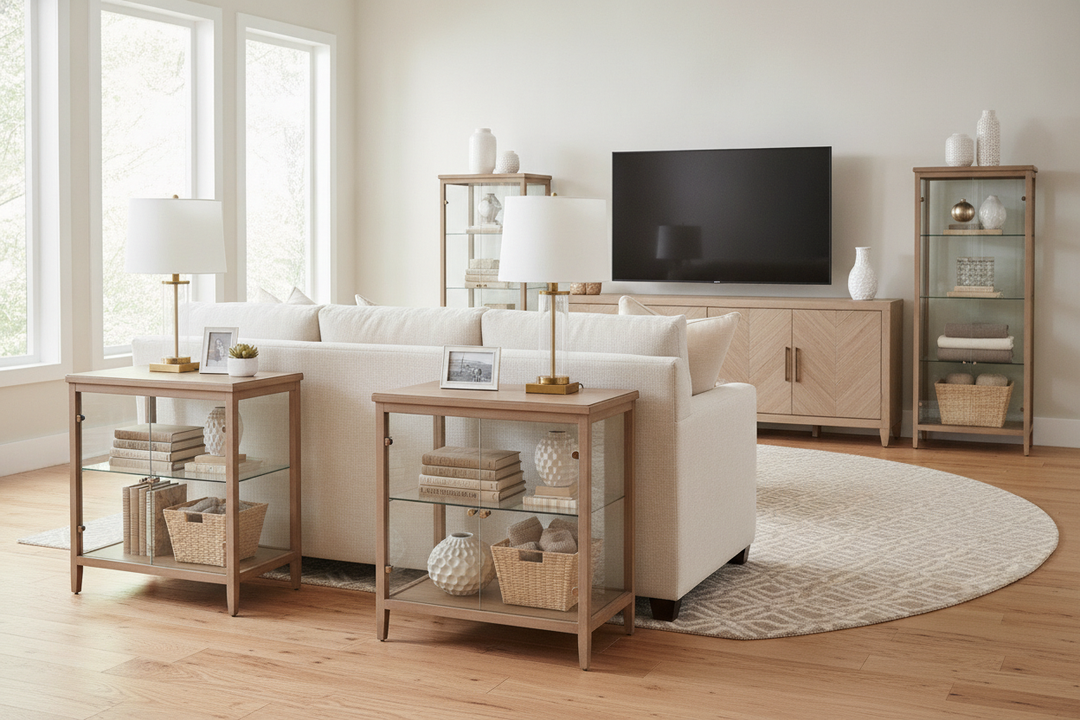 Why I Finally Switched to End Tables With Glass Doors
