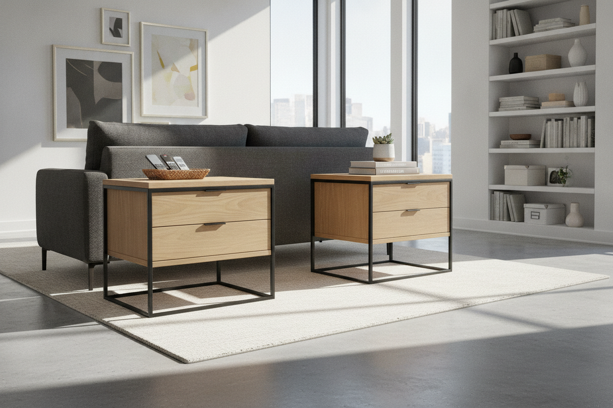 Stop Losing Remotes: Get an End Tables Set of 2 With Drawers