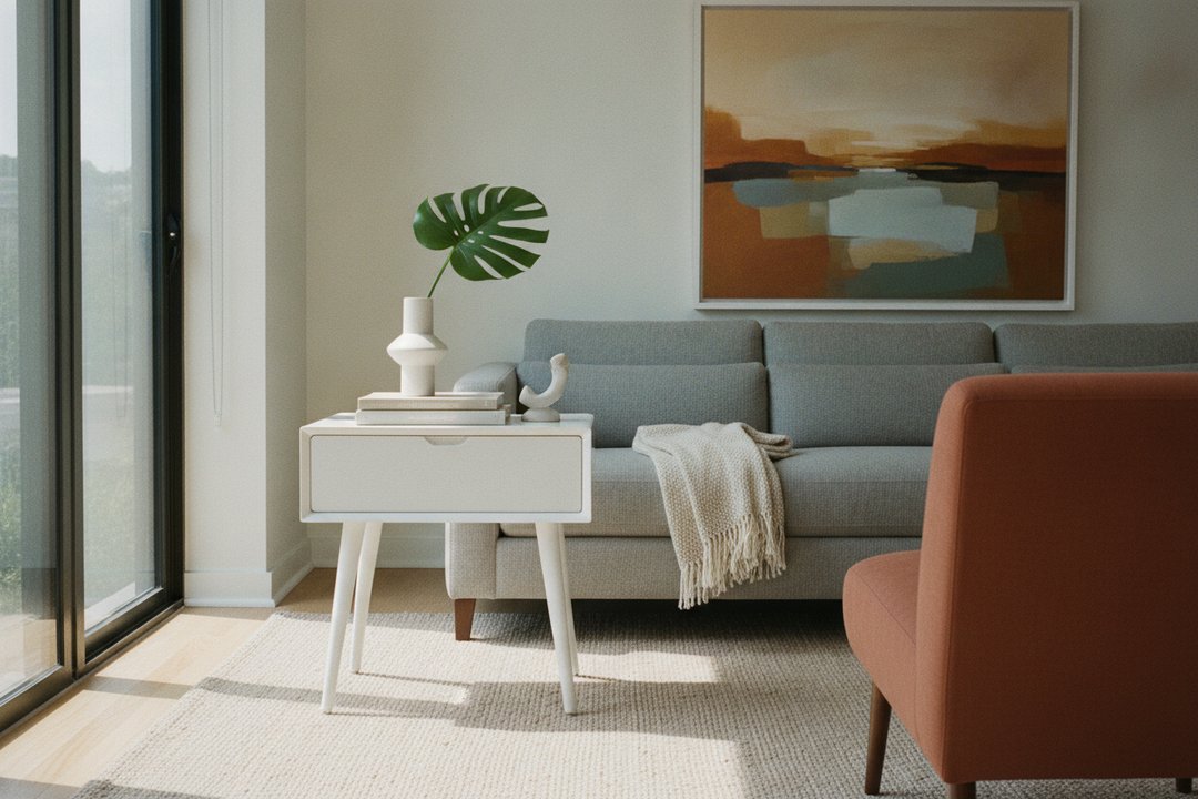 Why I Swapped Teak for a Mid Century End Table White