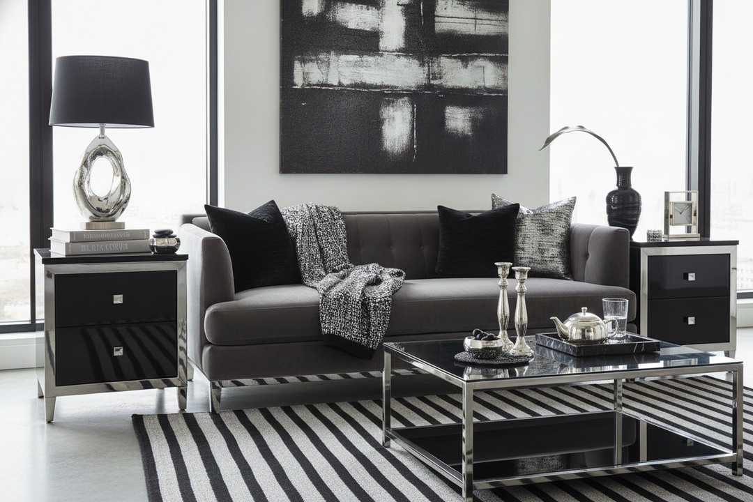 I Finally Figured Out How to Style Black and Silver End Tables