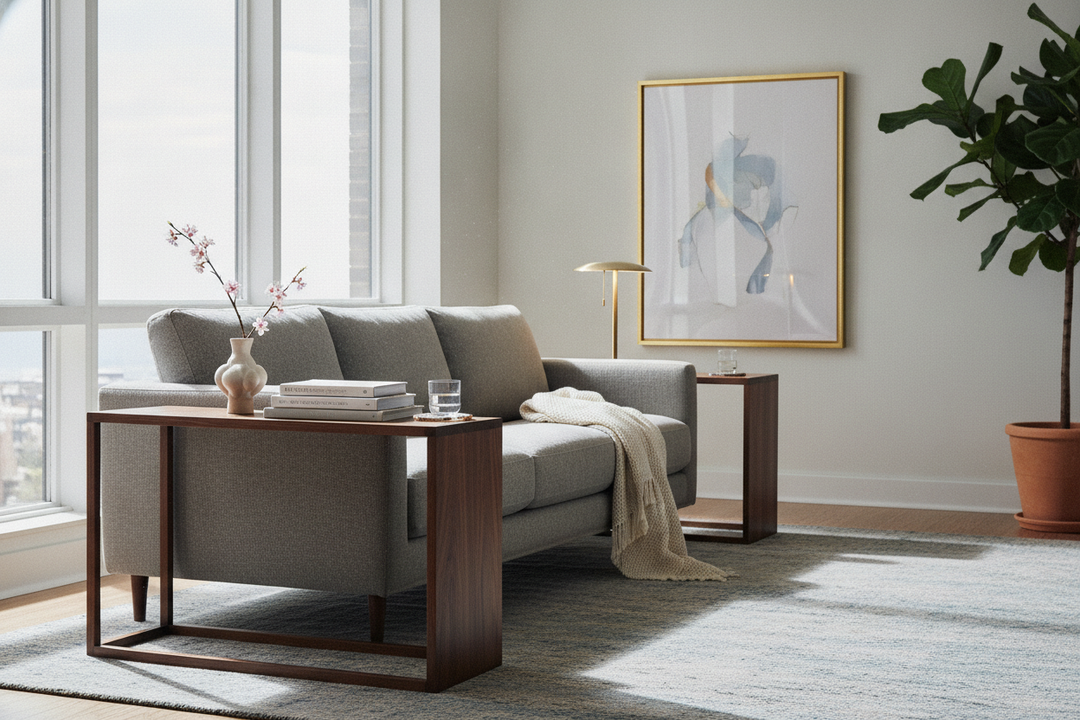 I Fixed My Awkward Couch Gap With Narrow End Tables