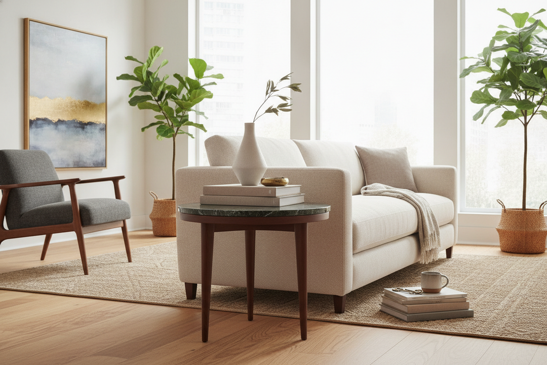 The Trick to Making a Cheap End Table Look Weirdly Expensive